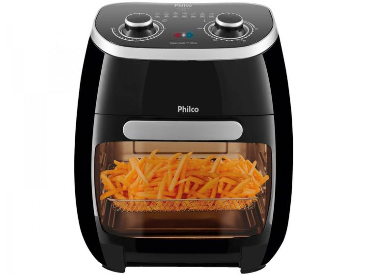 Imagem de Fritadeira Elétrica sem Óleo/Air Fryer Philco - 2 em 1 Air Fry e Forno Oven PFR2000P Preto 11L