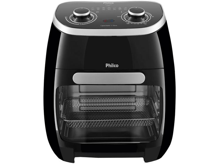 Fritadeira Elétrica sem Óleo/Air Fryer Philco - 2 em 1 Air Fry e Forno Oven PFR2000P Preto 11L Imagem de Fritadeira Elétrica sem Óleo/Air Fryer Philco