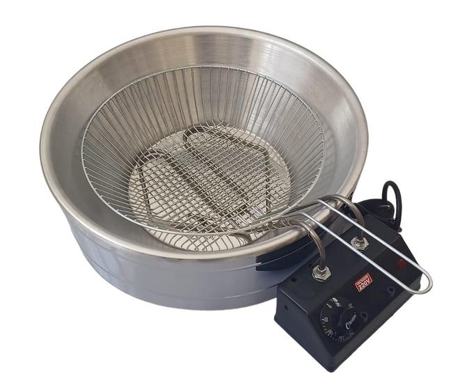 Imagem de Fritadeira Elétrica Tacho aluminio 7 litros Profissional Pastéis Porções Feirante