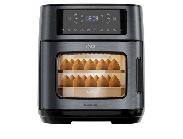 Fritadeira Elétrica WAP AirFry Oven Digital Black Inox 12L 110V