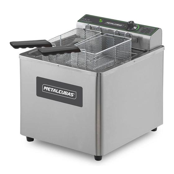 Fritadeira elétrica zona fria de mesa metalcubas 15 litros foe15m 5000w 220v Menor preço em Fritadeira elétrica zona fria de mesa metalcubas 15 litros foe15m 5000w 220v