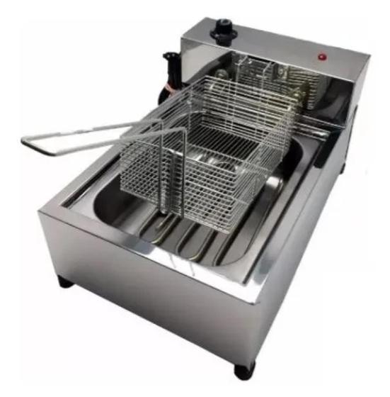 Fritadeira Industrial Elétrica Cuba Profissional 5L Aço - Mais Vendido - Cozinha - Grupo Três Menor preço em Fritadeira Industrial Elétrica Cuba Profissional 5L Aço - Mais Vendido - Cozinha - Grupo Três