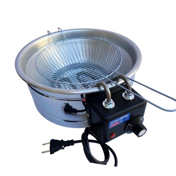 Imagem de Fritadeira Industrial Elétrica Tacho Profissional 5L Óleo Limpa fácil - 220V