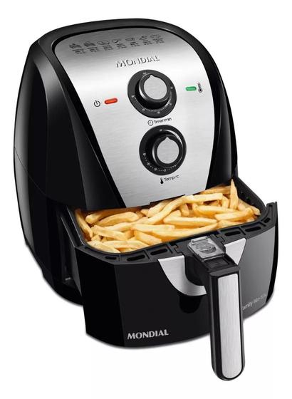 Fritadeira Mondial Sem Óleo Air Fryer Af-55i 5,5l Preto e Inox 127V Menor preço em Fritadeira Mondial Sem Óleo Air Fryer Af-55i 5,5l Preto e Inox 127V