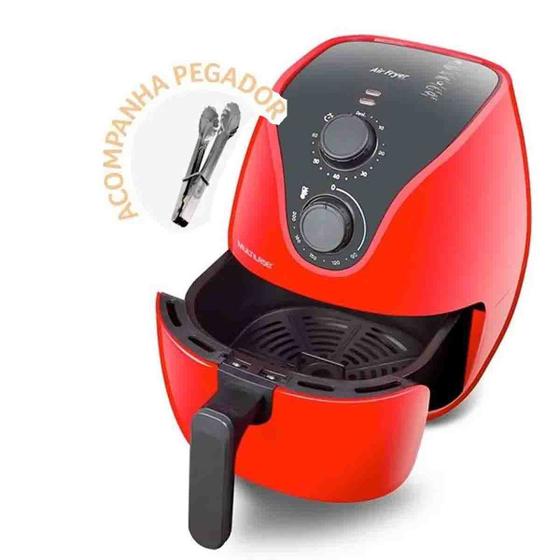 Fritadeira Multilaser air fryer 4 litros Ce084 Vermelha 220V