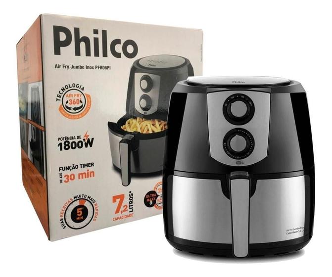 Imagem de Fritadeira Philco Air Fry Jumbo Inox PFR06PI 7,2L 220V