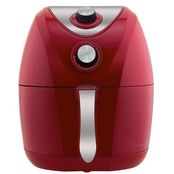 Fritadeira Philco Air Fry Saúde Inox Vermelha 4,4L 127v Fritadeira