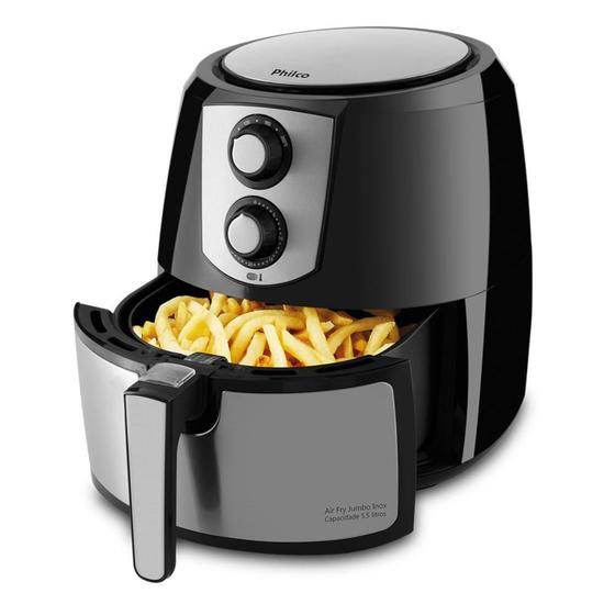 Imagem de Fritadeira Philco Air Fryer Preto Inox 5.5L PFR06