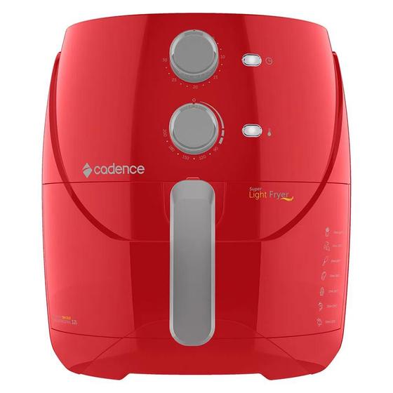 Fritadeira Sem Óleo 3,2L Air Fryer Cadence Super Light Fryer Vermelha