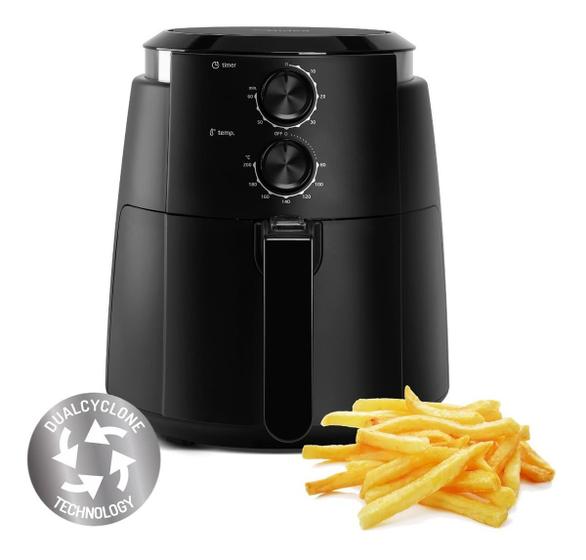 Fritadeira Sem Óleo Air Fryer Midea Dualcyclone 3.5L 1500W Black Menor preço em Fritadeira Sem Óleo Air Fryer Midea Dualcyclone 3.5L 1500W Black