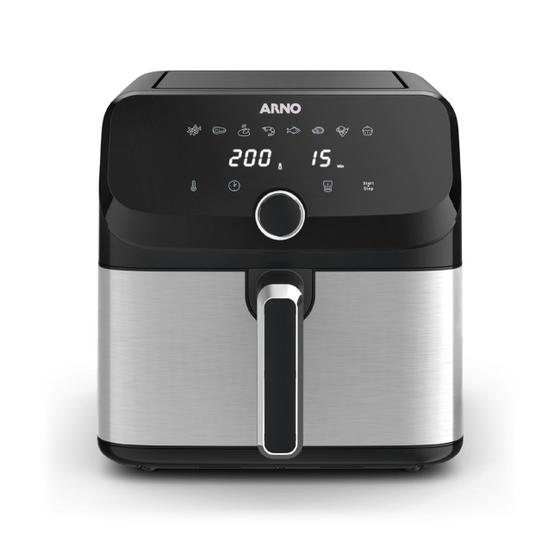 Fritadeira sem Óleo Airfryer Arno Mega 7,5L Digital Inox AFD7 Imagem de Fritadeira sem Óleo Airfryer Arno Mega 7,5L Digital Inox AFD7
