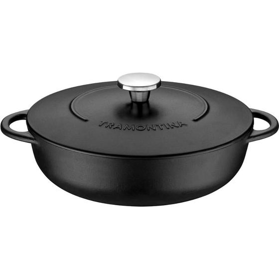 Fritadeira Tramontina Antiaderente 28cm Ferro 4,1L Trento Menor preço em Fritadeira Tramontina Antiaderente 28cm Ferro 4,1L Trento