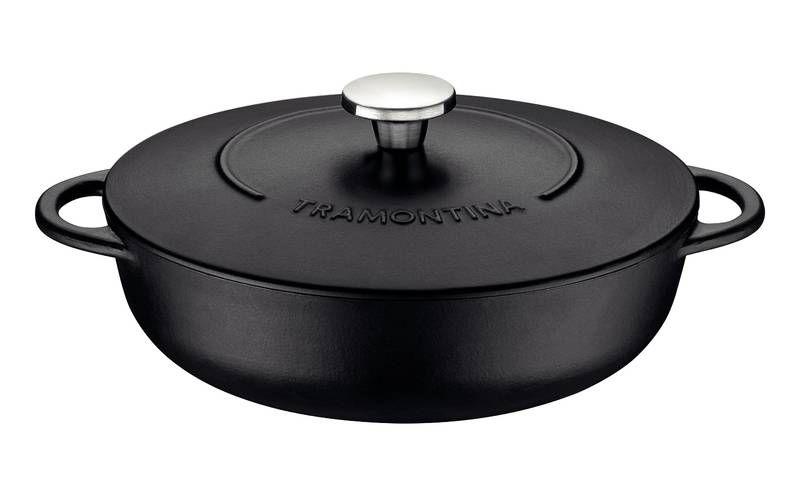 Imagem de Fritadeira tramontina trento em ferro esmaltado com revestimento interno em antiaderente starflon excelent 28 cm 4,1 l