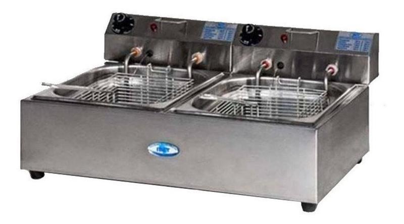 Imagem de Fritador Elétrico Industrial Com 2 Cestos 7L Ibet 220V