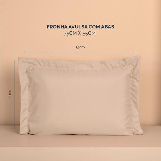 Imagem de Fronha avulsa slim com 03 abas micropercal 200 fios