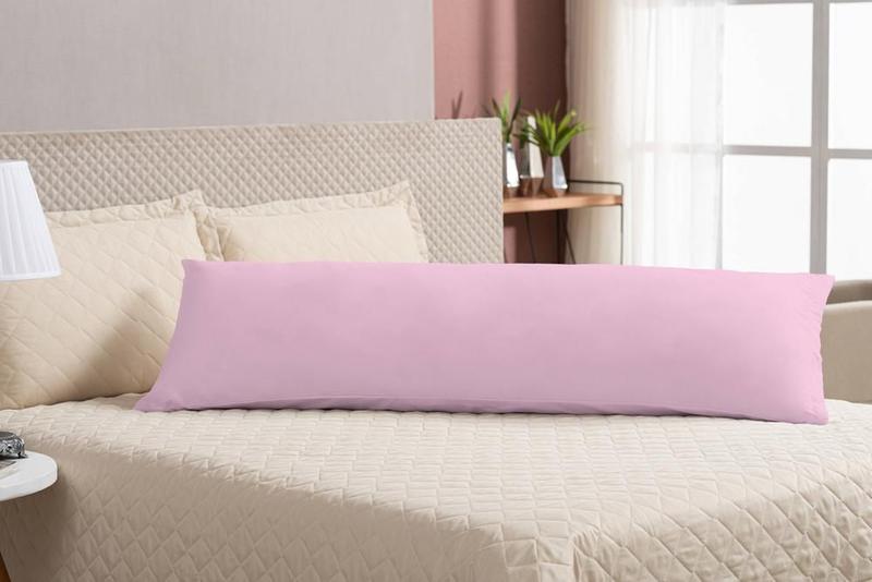 Imagem de Fronha Com Ziper Para Xuxão De 90Cm Rosa 180 Fios Algodão