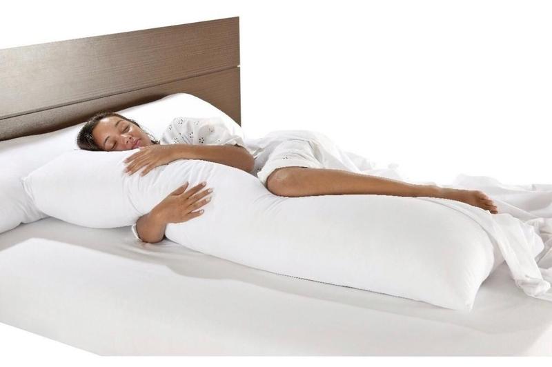 Imagem de Fronha Travesseiro De Corpo Gigante 100% Algodão 1,48 x 0,48 Branca