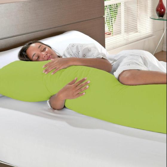 Imagem de Fronha Travesseiro De Corpo Gigante 100% Algodão 1,48 x 0,48 Verde
