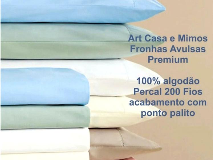 Fronhas King 80 x 60 cm - kit com 4 peças - ArtCasa ArtCasa 100% Algodão 200 fios Menor preço em Fronhas King 80 x 60 cm - kit com 4 peças - ArtCasa ArtCasa 100% Algodão 200 fios