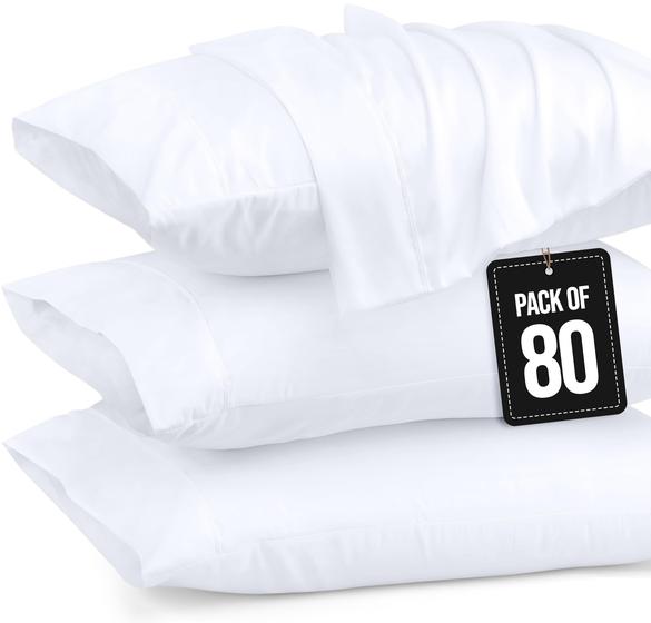 Imagem de Fronhas Utopia Bedding Standard 20x26cm Microfibra Branca