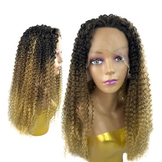 Imagem de Front Lace Maya Afro 70cm Bio Fibra Idêntica Cabelo Humano
