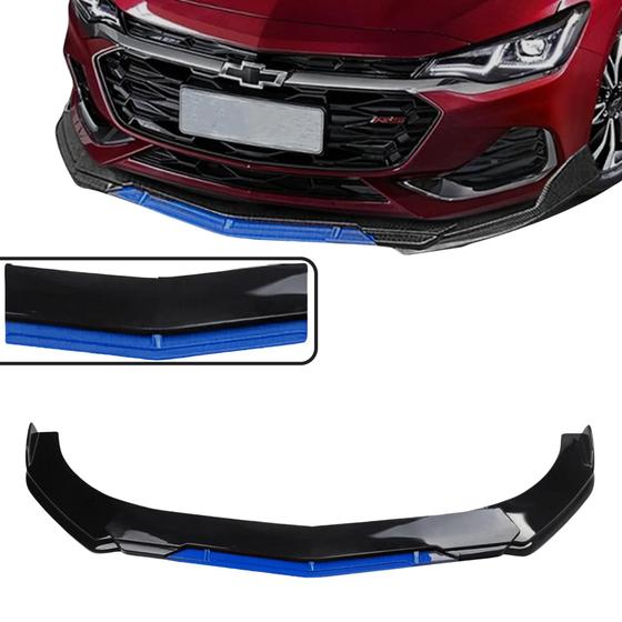 Imagem de Front Lip Veicular universal regulável Preto Metálico e Azul