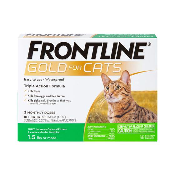 Imagem de Frontline Gold para Gatos - Tratamento de Pulgas e Carrapatos (3 Unidades)