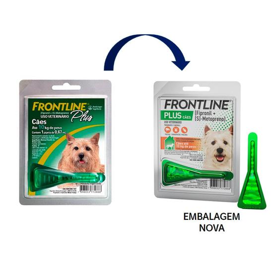 Imagem de Frontline Plus Antipulgas Cães Ate 10kg  Kit 2 Unidades