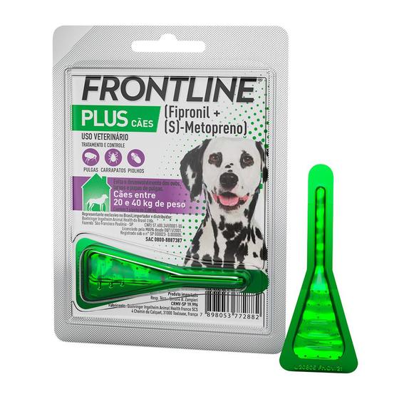 Imagem de Frontline Plus Antipulgas E Carrapatos Cães 20 A 40kg