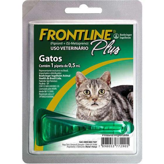 Imagem de Frontline Plus Gatos Antipulgas e Carrapatos 1 pipeta 0,5ml