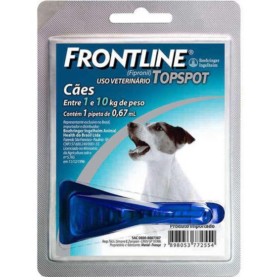 Imagem de Frontline top spot   P - para cães até 10kg - Boehringer Ingelheim