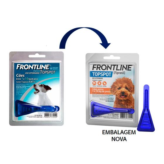Imagem de Frontline Topspot Antipulgas Cães 1 A 10kg  Kit 2 Unidades