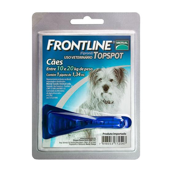 Imagem de Frontline Topspot para Cães 10 a 20kg com 1 Pipeta de 1,34ml