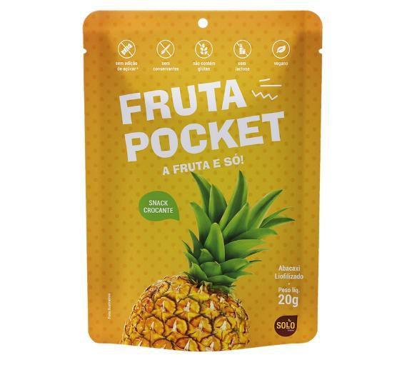 Imagem de Fruta Pocket Abacaxi Liofilizado 20G Kit Com 5 Unid