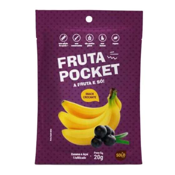 Imagem de Fruta Pocket Banana com Açaí Liofilizado 20g - Solo