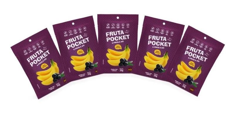 Imagem de Fruta Pocket Banana E Açaí Liofilizado 20G Kit Com 5 Unid