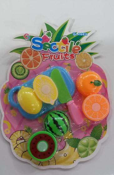 Imagem de Frutas De Brinquedo Com Tiras Autocolantes Para Cortar