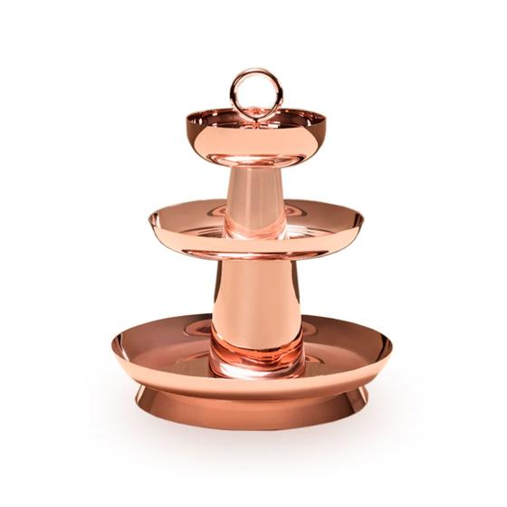 Imagem de Fruteira 3 andares com alça Stacks Cobre
