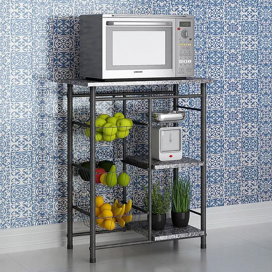 Fruteira 3 Cestos 3 Prateleiras 98x35x68cm Uai Móveis Prata Martelado Menor preço em Fruteira 3 Cestos 3 Prateleiras 98x35x68cm Uai Móveis Prata Martelado