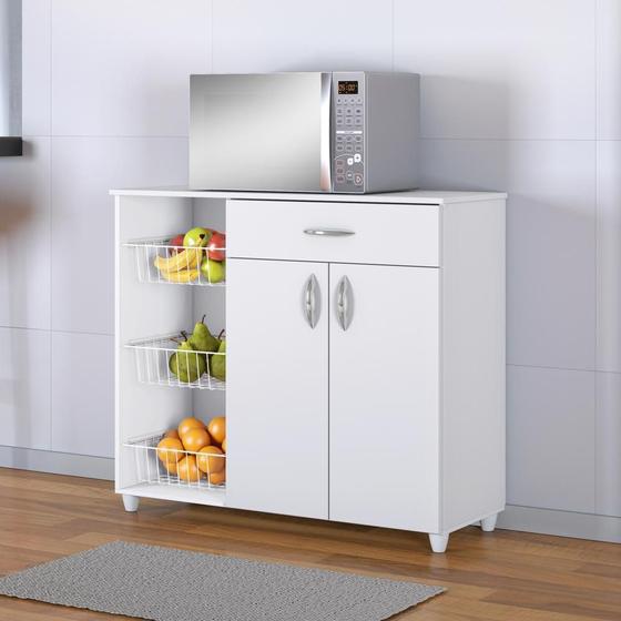 Fruteira Amanda 2 Portas 1 Gaveta - Branco - Fiorello é boa?