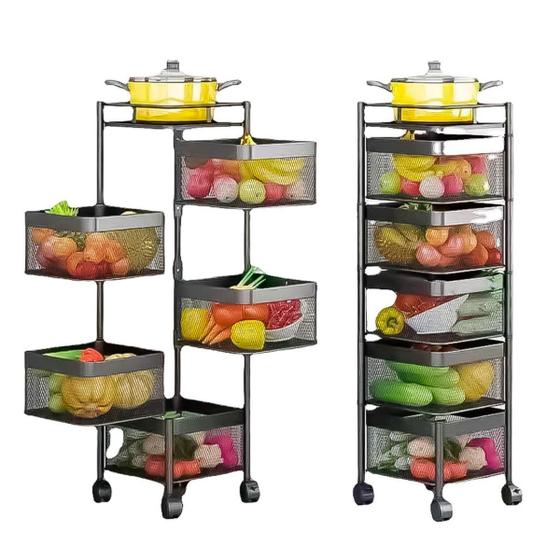 Fruteira Articulada Carrinho 5 Andares All Black Organizador Cozinha ...