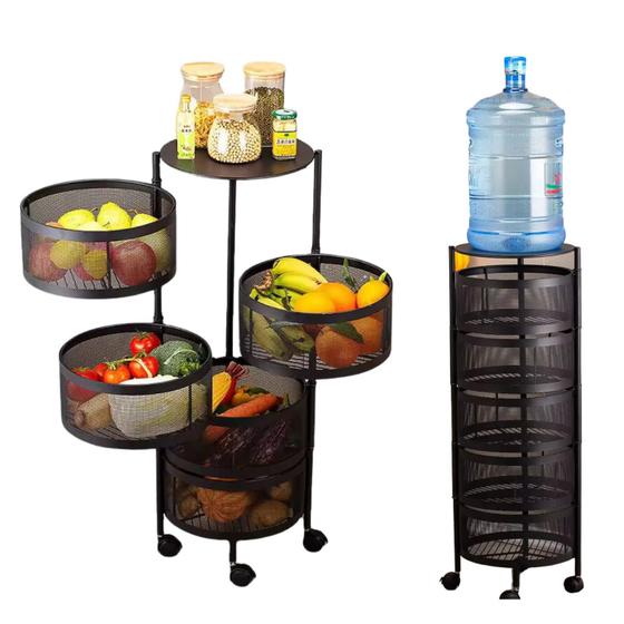Fruteira Articulada Carrinho 5 Andares All Black Organizador Cozinha ...