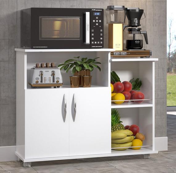 Fruteira Cozinha Armário p/ Microondas 2 Portas Menor preço em Fruteira Cozinha Armário p/ Microondas 2 Portas