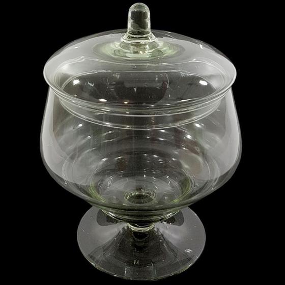 Imagem de Fruteira de bomboniere vidro com tampa transparente 14x18cm - mistral vidros