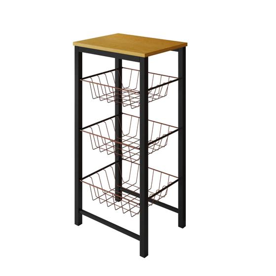 Fruteira de Chão Cozinha Montada Aço Preto Tampo Canela Cesto Cobre Roma Menor preço em Fruteira de Chão Cozinha Montada Aço Preto Tampo Canela Cesto Cobre Roma