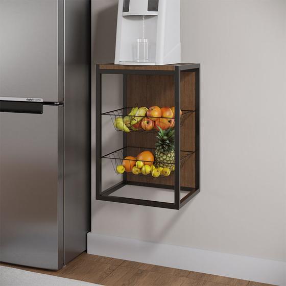 Fruteira de Parede Industrial Vertical Maná Imbuia/preto é ruim? Fruteira de Parede Industrial Vertical Maná Imbuia/preto é boa?