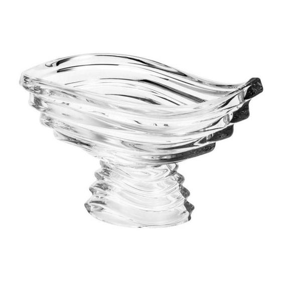 Imagem de Fruteira de Vidro com Titânio Wave com Pé 30,5cm Rojemac Transparente