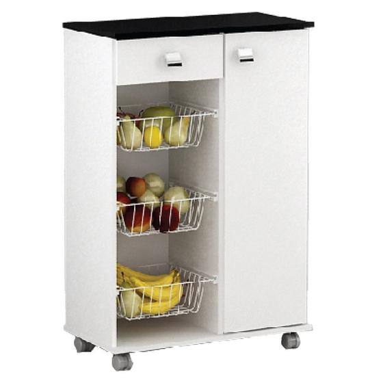 Fruteira Natasha 1 Porta 1 Gaveta Branco Menor preço em Fruteira Natasha 1 Porta 1 Gaveta Branco