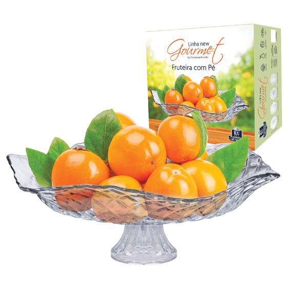 Imagem de Fruteira Saladeira Poncheira De Vidro Para Mesa Gourmet Suporte Fruta