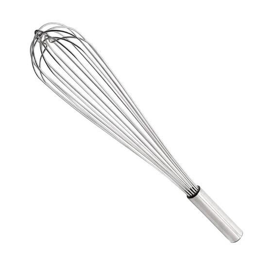 Imagem de Fue Batedor Gigante de Claras Ovos Massas Aço Inox 31cm - Batedor Fouet Arame Flexível   Bate clara Bolo Foet Fue - Profissional Inox - PANAMI